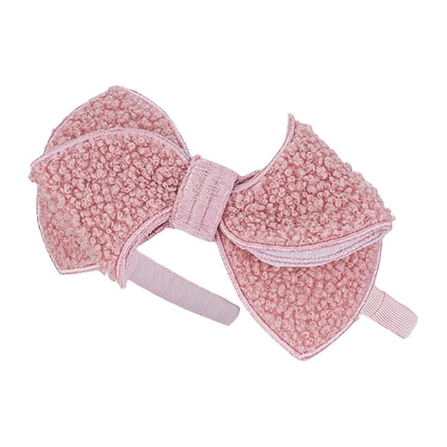 Picture of PRE ORDER Daga Girls Fluffy Chic Large Bow Headband - Dark Pink