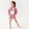 Picture of PRE ORDER Daga Girls Fluffy Chic Jacket Shorts Top Set X 3 - Dark Pink