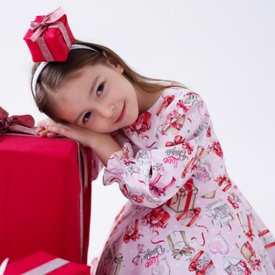 Picture of PRE ORDER Daga Girls Magical Surprises Large Gift Headband - Red Silver