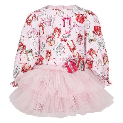 Picture of PRE ORDER Daga Girls Magical Surprises Drop Waist AOP Dress - Pink Red