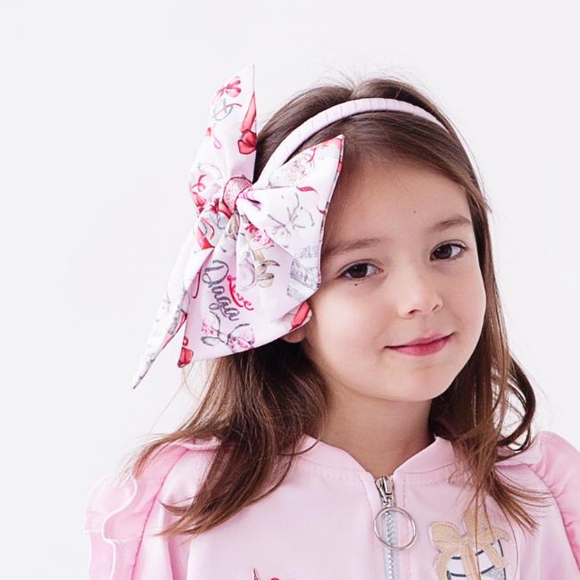 Picture of PRE ORDER Daga Girls Magical Surprises Large Bow Headband - Pink Red