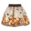 Picture of PRE ORDER Monnalisa Girls  Diamante Teddy Top &  Skirt Set X 2 - Ivory Beige