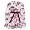 Picture of PRE ORDER Daga Girls Fashion Street Ruffle Dress - Ivory Burgundy