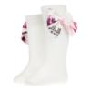 Picture of PRE ORDER Daga Girls Fashion Street Knee Socks With Bow - Ivory Burgundy