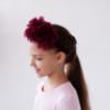 Picture of PRE ORDER Daga Girls Fashion Street Tulle PomPom Headband - Burgundy
