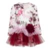 Picture of PRE ORDER Daga Girls Fashion Street Tutu Dress - Ivory Burgundy