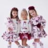 Picture of PRE ORDER Daga Girls Fashion Street Blouse & Skirt Set X 2 - Ivory Burgundy