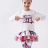 Picture of PRE ORDER Daga Girls Fashion Street Tunic & Legging Set X 2 - Ivory Burgundy