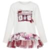 Picture of PRE ORDER Daga Girls Fashion Street Tunic & Legging Set X 2 - Ivory Burgundy