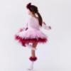 Picture of PRE ORDER Daga Girls Fashion Street Dress With Tulle - Pink Burgundy