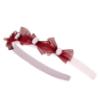 Picture of PRE ORDER Daga Girls Fashion Street Tulle Bow & Crystal Headband - Burgundy