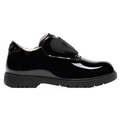 Picture of PRE ORDER Lelli Kelly Ellie Girls Easy On School Shoe With 3 Trims - Black Patent