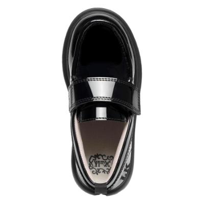 Picture of PRE ORDER Lelli Kelly Miss LK Camilla School Loafer Shoe - Black Patent