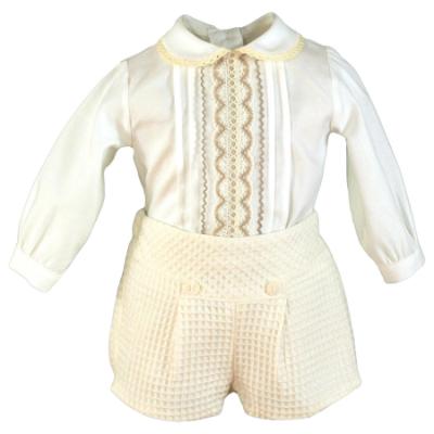 Picture of Miranda Baby Boys Blouse & Pants Set X 2 - Ivory Beige