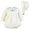 Picture of PRE ORDER Miranda Baby Boys Romper & Bonnet Set X 2 - Ivory Blue