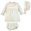 Picture of PRE ORDER Miranda Baby Girls Dress Pants & Bonnet Set X 3 - Ivory Pink