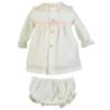 Picture of PRE ORDER Miranda Baby Girls Dress Pants & Bonnet Set X 3 - Ivory Pink