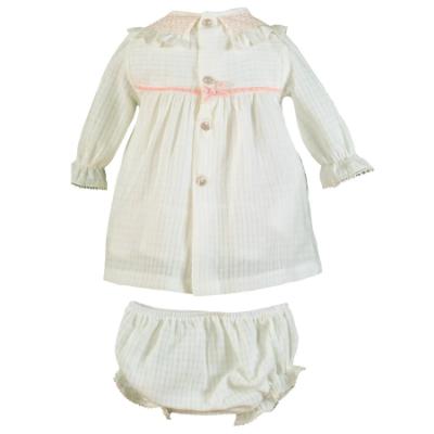 Picture of PRE ORDER Miranda Baby Girls Dress Pants & Bonnet Set X 3 - Ivory Pink