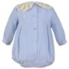 Picture of PRE ORDER Miranda Baby Boys Romper With Lace Collar - Blue