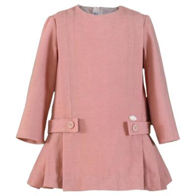 Picture of PRE ORDER Miranda Girls Drop Waist Pleated Dress - Dark Pink