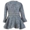 Picture of PRE ORDER Miranda Girls Woven Dress With Velvet Bow - Blue Navy