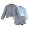 Picture of PRE ORDER Miranda Girls Woven Jacket Shorts Blouse Set X 3 - Blue Navy