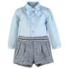 Picture of PRE ORDER Miranda Girls Woven Jacket Shorts Blouse Set X 3 - Blue Navy