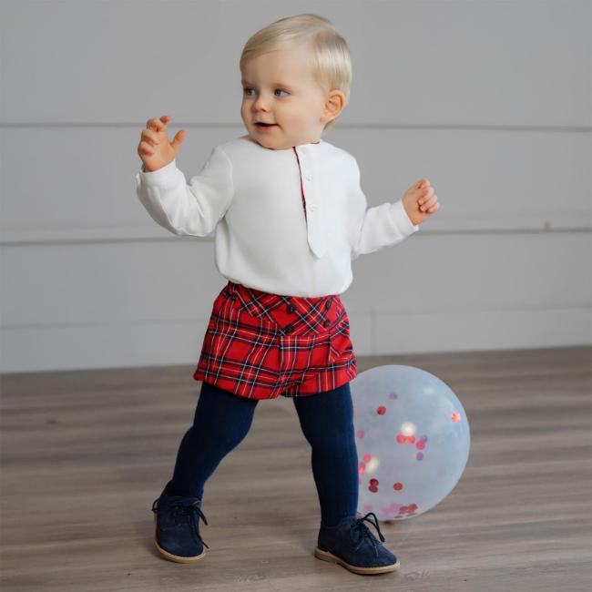 Picture of PRE ORDER Miranda Baby Boys Blouse & Check Pants Set X 2 - Red