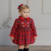 Picture of PRE ORDER Miranda Baby Girls Check Traditional Dress - Red Navy