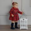 Picture of PRE ORDER Miranda Baby Girls Check Traditional Dress - Red Navy
