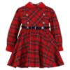 Picture of Miranda Girls Check Dress With Belt - Red Navy