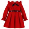 Picture of Miranda Girls Frill Bodice Dress With Belt - Red Navy