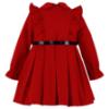 Picture of Miranda Girls Frill Bodice Dress With Belt - Red Navy