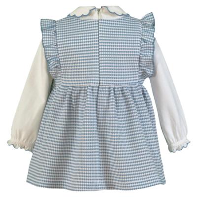Picture of PRE ORDER Miranda Baby Girls Frill Check Dress With Blouse - Blue