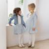 Picture of PRE ORDER Miranda Girls Ribbed Cardigan With Faux Fur Collar - Blue