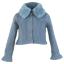 Picture of PRE ORDER Miranda Girls Ribbed Cardigan With Faux Fur Collar - Blue