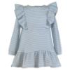 Picture of PRE ORDER Miranda Girls Frill Check Drop Waist Dress - Blue
