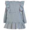 Picture of PRE ORDER Miranda Girls Frill Check Drop Waist Dress - Blue