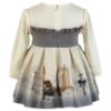 Picture of Miranda Baby Girls London Graphics Dress - Ivory Grey