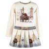 Picture of PRE ORDER Miranda Girls London Graphics Skirt Set - Ivory Grey