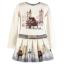 Picture of PRE ORDER Miranda Girls London Graphics Skirt Set - Ivory Grey
