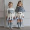 Picture of PRE ORDER Miranda Girls London Graphics Faux Fur Cape - Grey