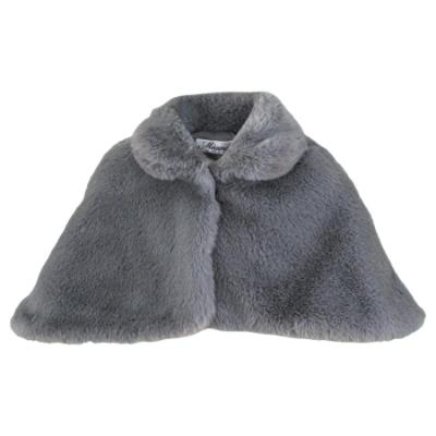Picture of PRE ORDER Miranda Girls London Graphics Faux Fur Cape - Grey
