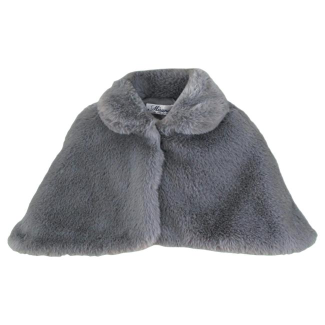 Picture of PRE ORDER Miranda Girls London Graphics Faux Fur Cape - Grey