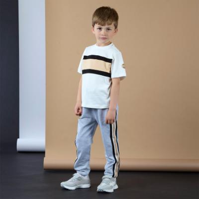Picture of PRE ORDER Mitch & Son JNR Liam Front Panel T-shirt - Snow White
