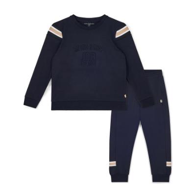 Picture of PRE ORDER Mitch & Son JNR Luis Embossed Crew Neck Tracksuit - Black