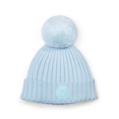 Picture of PRE ORDER Mitch & Son Winter Crest Jimmy Knitted Hat Detachable Pom Pom - Sky Blue