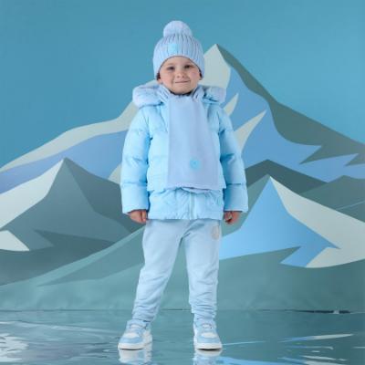 Picture of PRE ORDER Mitch & Son Winter Crest Jimmy Knitted Hat Detachable Pom Pom - Sky Blue