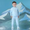 Picture of Mitch & Son Winter Crest Jaxon Crest Embroidery Crewneck Tracksuit - Sky Blue