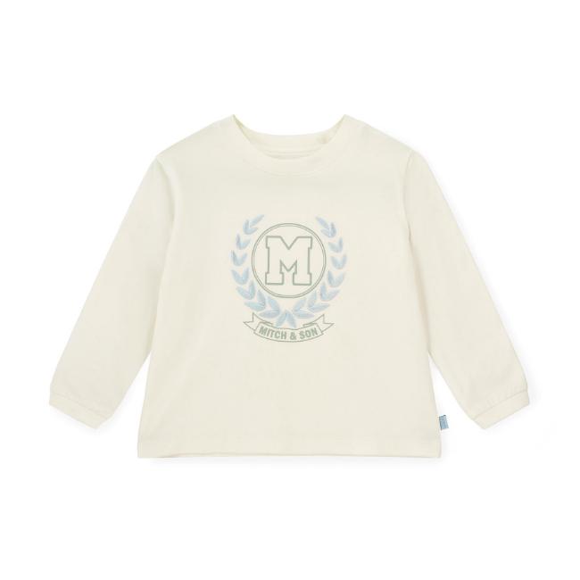 Picture of Mitch & Son Winter Crest Jonah Crest Embroidery Top - Snow White